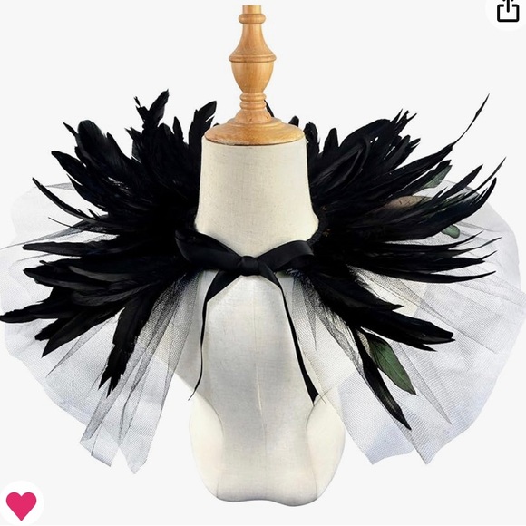 Halloween Feather Collar/ Shawl NWT (Final Price, includes Discounted Shipping) - Picture 5 of 6